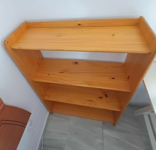 Estantería madera pino miel nueva