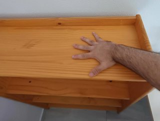 Estantería madera pino miel nueva