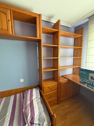Dormitorio juvenil madera maciza