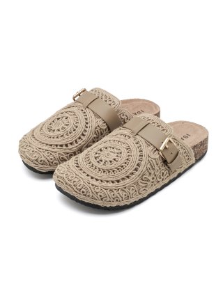 Zueco Crochet Riviera Beige