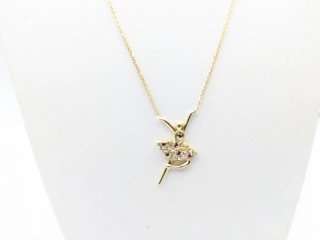 Colgante Bailarina Oro 18k con Circonitas