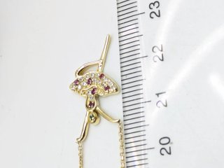 Colgante Bailarina Oro 18k con Circonitas