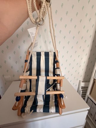 Columpio infantil de tela a rayas