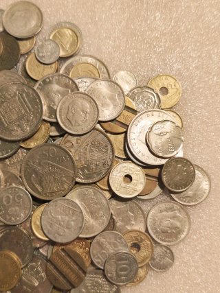 Lote de monedas antiguas españolas