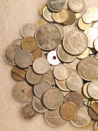 Lote de monedas antiguas españolas