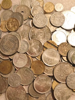 Lote de monedas antiguas españolas