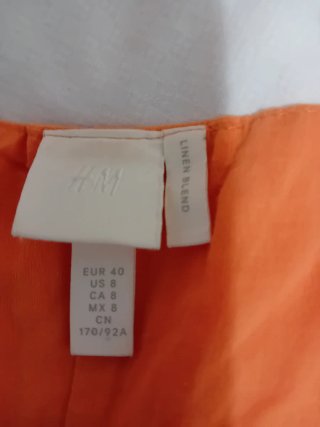Vestido de verano naranja tirantes