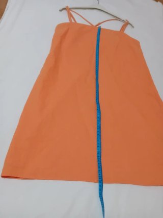 Vestido de verano naranja tirantes