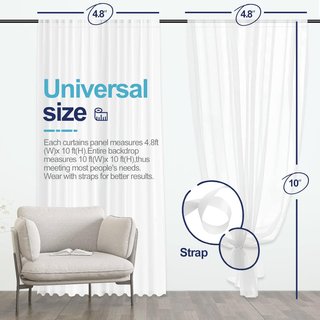 Cortinas Gasa Blancas
