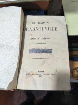 Libro antiguo El Barón de Arnouville 1859