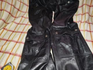 Pantalón de piel hombre F & Co Talla 40