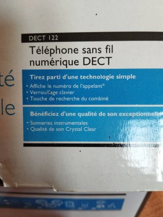 Teléfono Inalámbrico Philips DECT 122 Gris