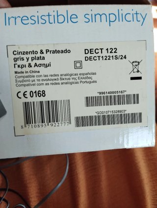 Teléfono Inalámbrico Philips DECT 122 Gris