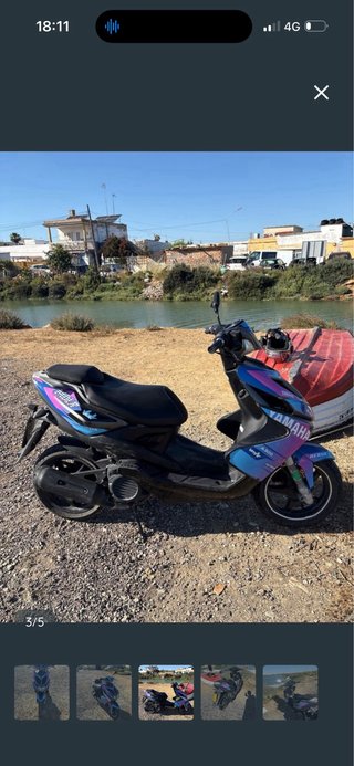 Yamaha Aerox 49cc 4T Azul/Rosa