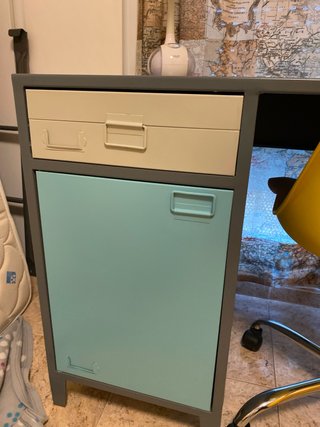 Scrivania in Metallo Maison du Monde Grigio e Giallo