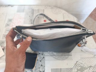 Bolso Bimba y Lola Negro Piel Trapecio mediano