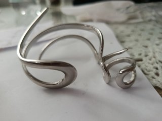 Pulseras fiesta + anillo color plata y brillantes