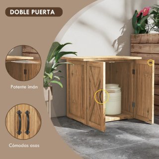 Caseta Madera Exterior 2 Puertas