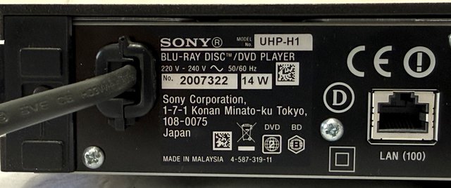 Lettore Blu-ray/DVD Sony UHP-H1