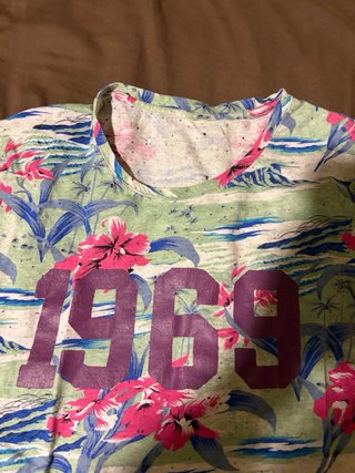 Camiseta 1969 Estampado Tropical Talla M
