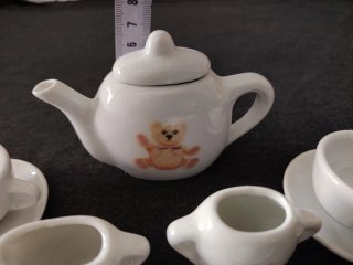 Miniatura Set da Tè in Ceramica con Orsetti