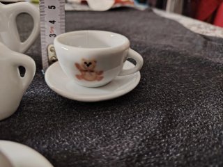 Miniatura Set da Tè in Ceramica con Orsetti