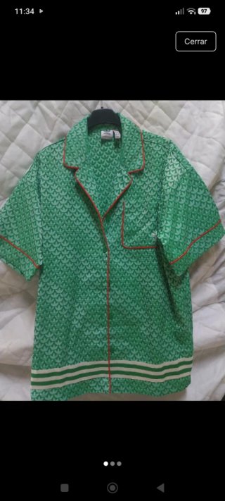 Camisa Adidas Verde Talla S