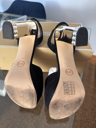 Sandalias Michael Kors Talla 38 Tacón Dorado