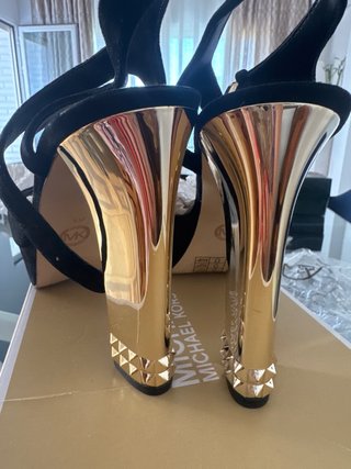 Sandalias Michael Kors Talla 38 Tacón Dorado