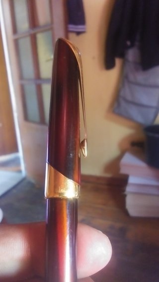 Bolígrafo vintage chapado en oro