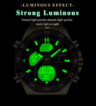 Reloj POEDAGAR Hombre Negro y Dorado