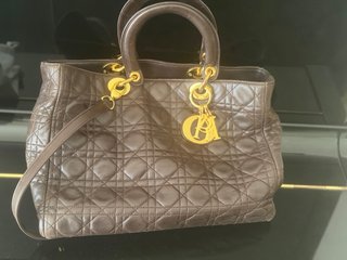 Bolso Dior Marrón Piel Acolchado