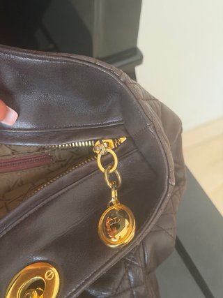 Bolso Dior Marrón Piel Acolchado