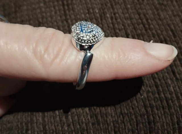 Anillo Corazón Brillante Plata de Ley