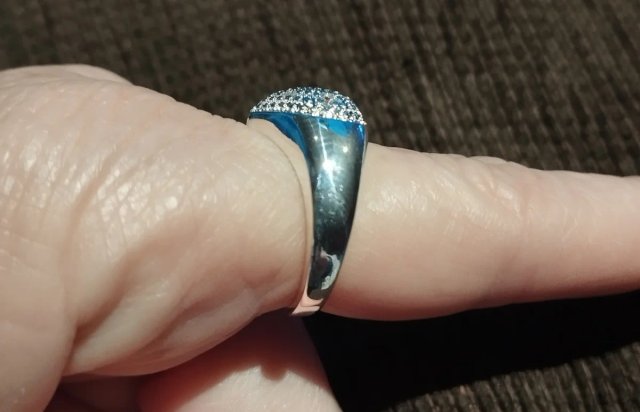 Anillo Corazón Brillante Plata de Ley
