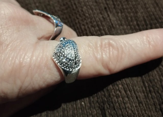 Anillo Corazón Brillante Plata de Ley