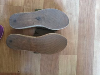 Sandalias esparto plataforma verde militar T.41