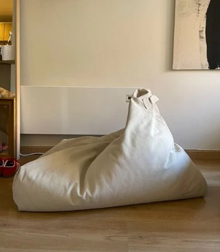 Cómodo Puff Zara Home Beige Como Nuevo