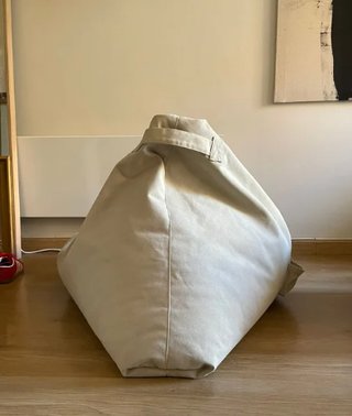 Cómodo Puff Zara Home Beige Como Nuevo