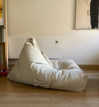 Cómodo Puff Zara Home Beige Como Nuevo