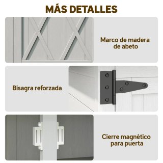 Caseta Jardín Madera 75x40x90 cm
