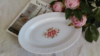 Fuente Porcelana Francèsa ARCOPAL, Vintage, Flores