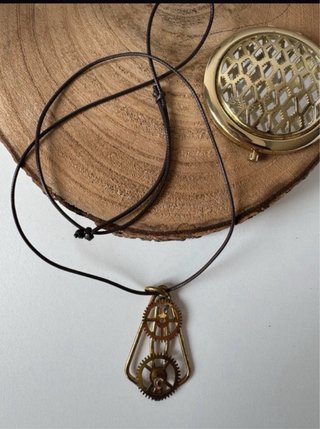 Colgante Steampunk Vintage Latón Engranajes