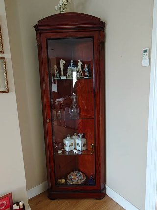 Vitrina Rinconera Caoba Maciza