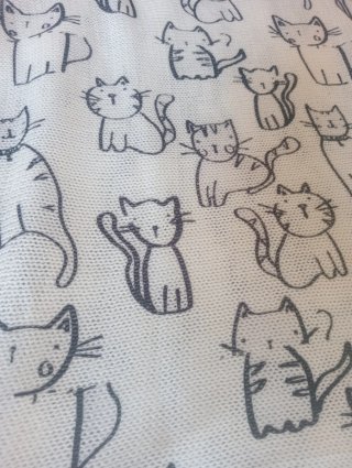 Jersey de punto con estampado de gatos