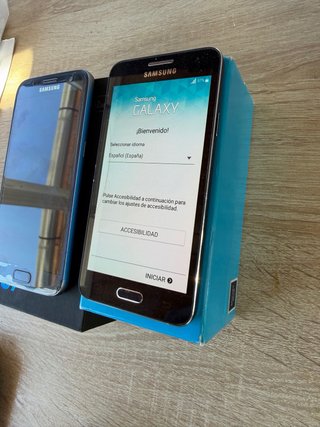 2 x Samsung Galaxy S7 y A3 (Negro/Azul)