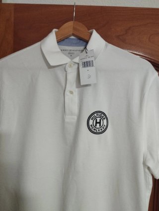 Polo Tommy Hilfiger Blanco Talla M Nuevo