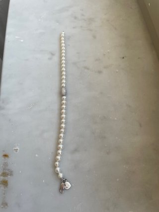 Bracciale perle e centrale glitterato