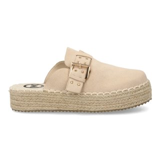 Zuecos plataforma yute beige