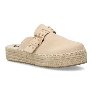 Zuecos plataforma yute beige